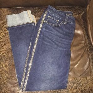 Chico’s Jeans Girlfriend ankle with beads